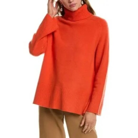 REISS Edina Cashmere Blend Roll Neck Sweater in Orange Size L - Picture 13 of 13